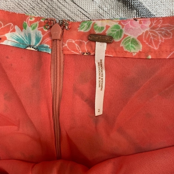Free People Coral Floral Yoke Flutter Shorts - Picture 7 of 13